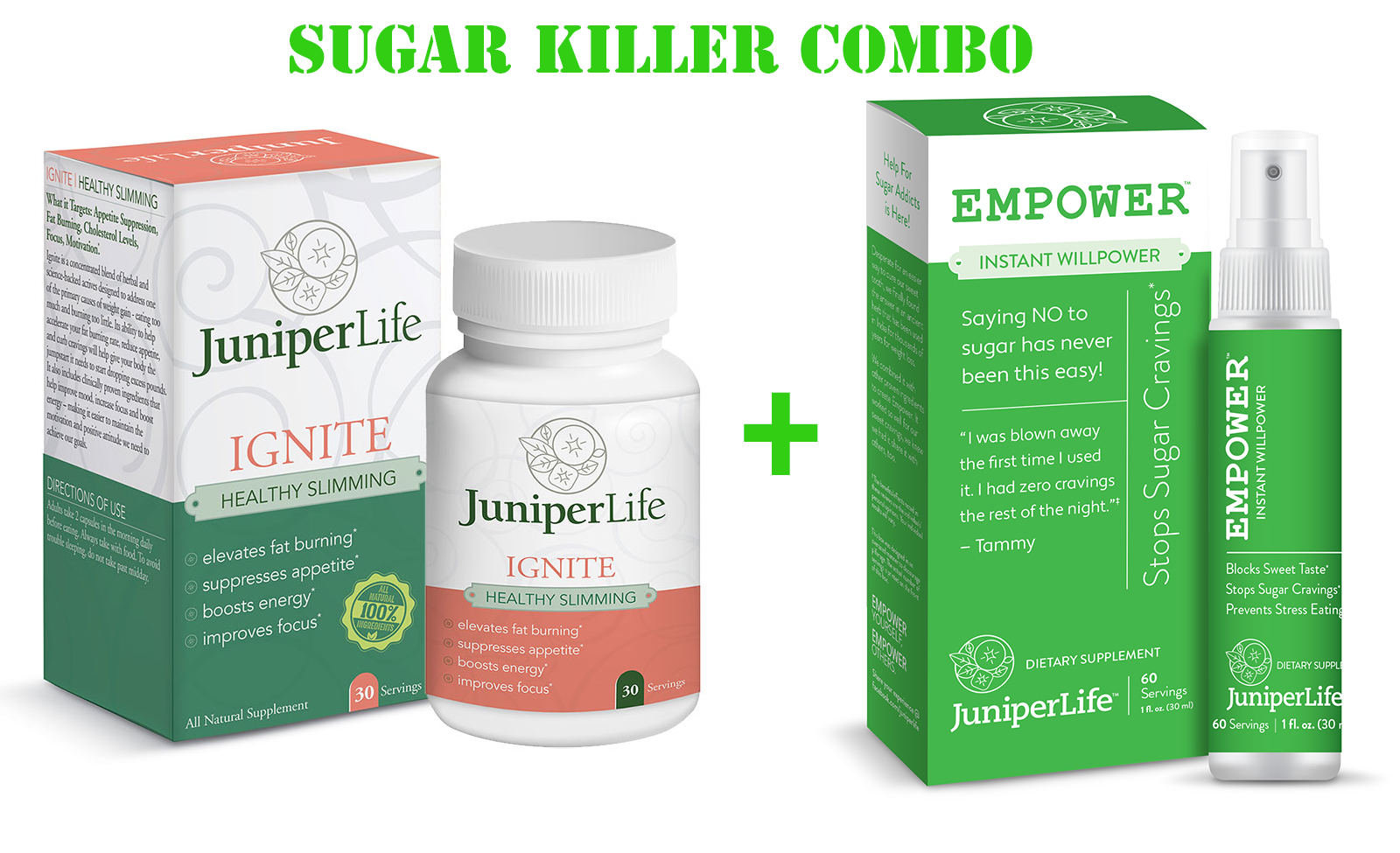 Sugar Killer Combo w/ Low Carb Diet Support: Empower & IGNITE